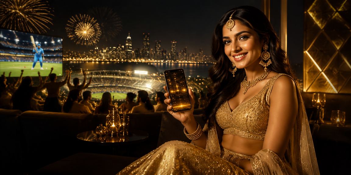 Traditionally dressed Indian player focused on Andar Bahar card game